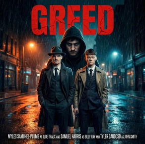Greed student production poster